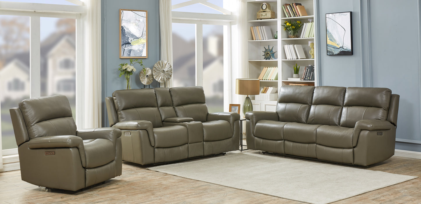 Daytona II Charcoal Power Reclining Leather Living Room Collection