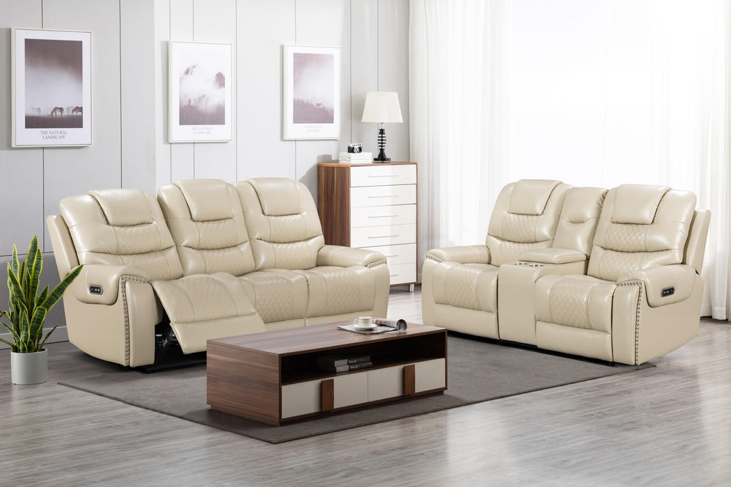 Magnus Beige Power Reclining Living Room Collection