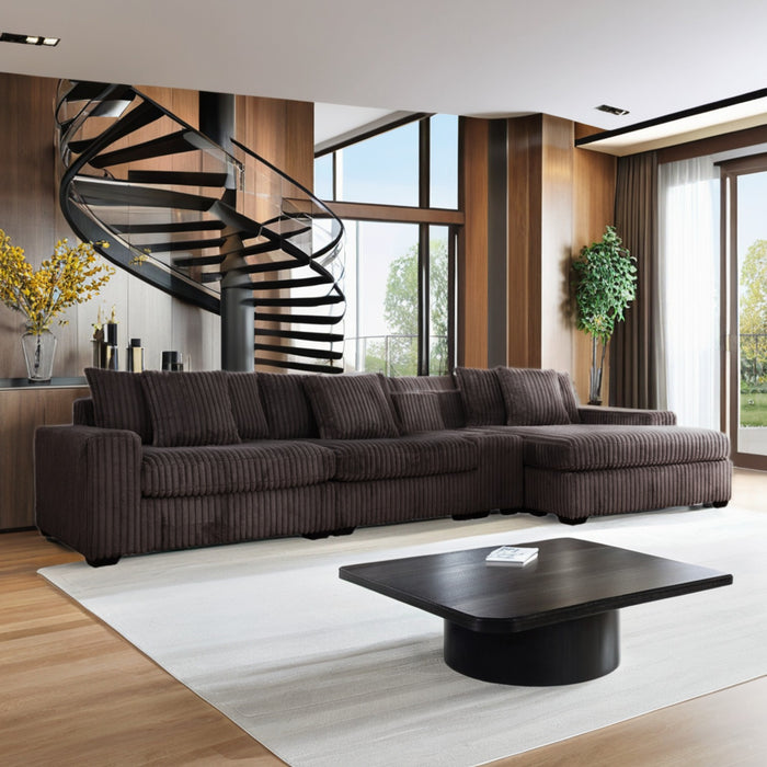 Grizzly Corduroy Sectional Collection
