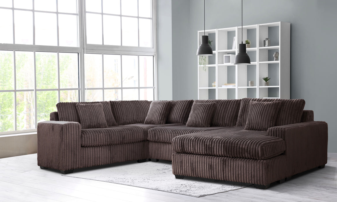 Grizzly Corduroy Sectional Collection