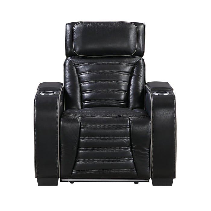 Cyber Power Reclining Leather Living Room Collection