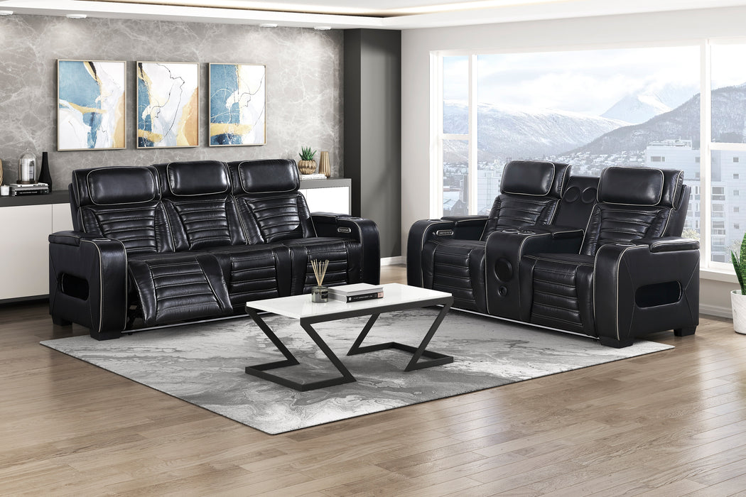 Cyber Power Reclining Leather Living Room Collection
