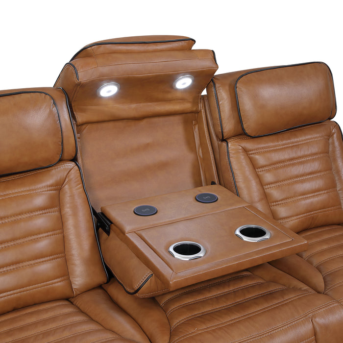 Cyber Power Reclining Leather Living Room Collection