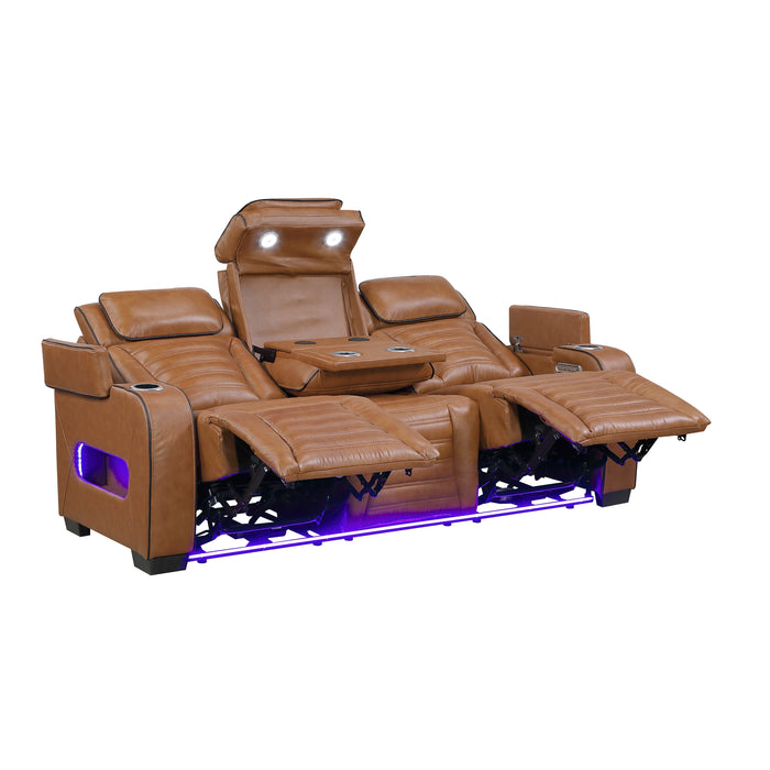 Cyber Power Reclining Leather Living Room Collection