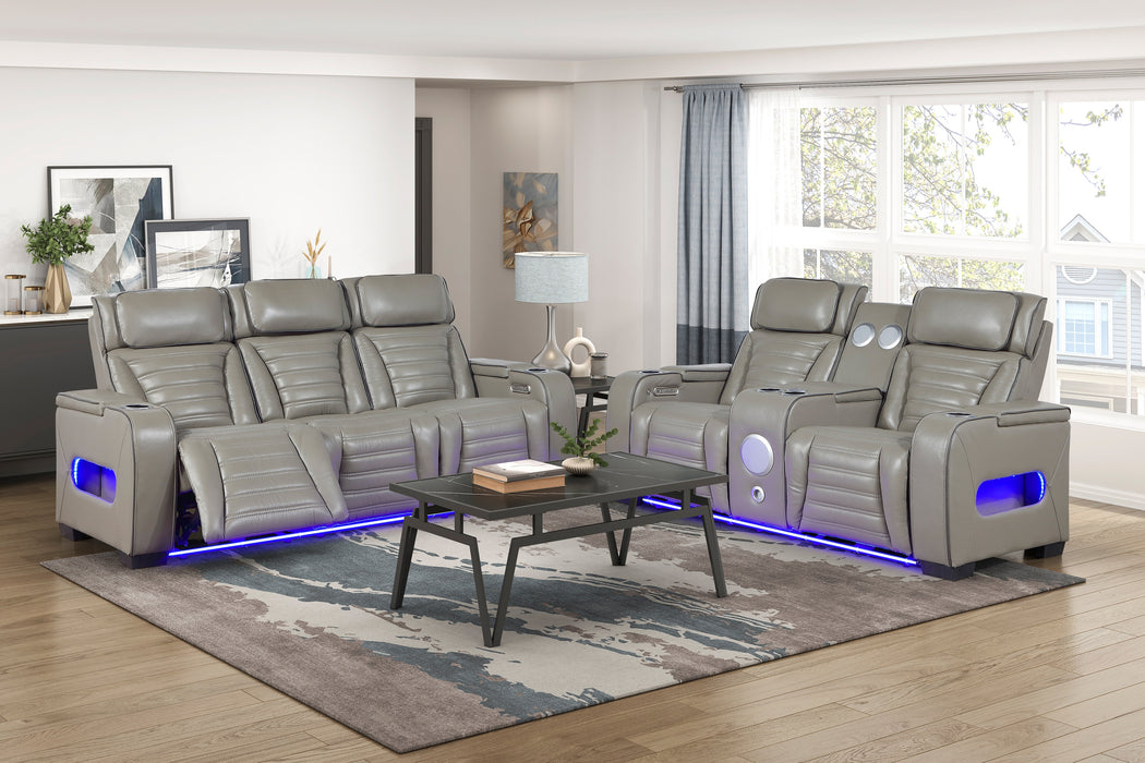Cyber Power Reclining Leather Living Room Collection