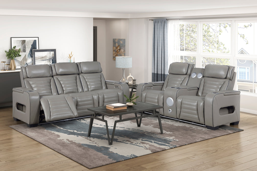 Cyber Power Reclining Leather Living Room Collection