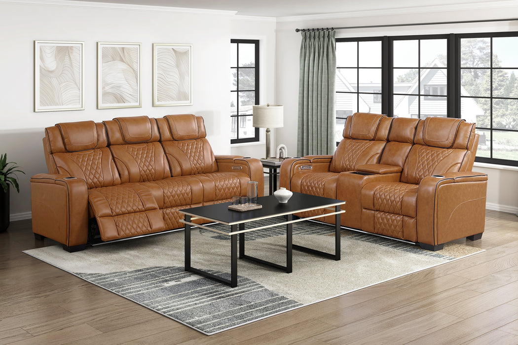 Apex Power Reclining Leather Living Room Collection