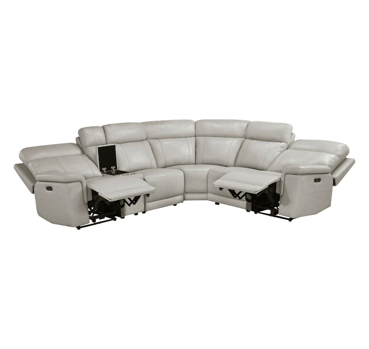 Celestia Power Reclining Leather Sectional