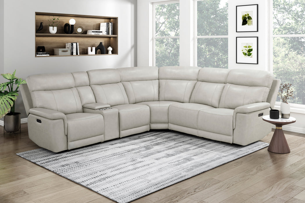 Celestia Power Reclining Leather Sectional