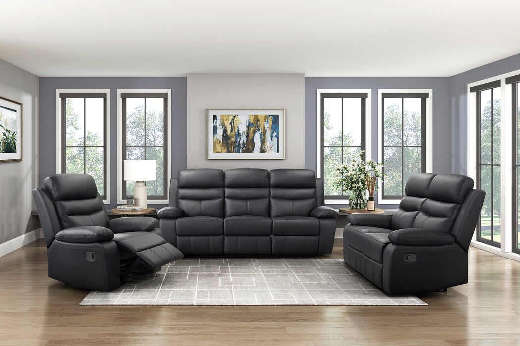 Hancock Manual Reclining Leather Living Room Collection