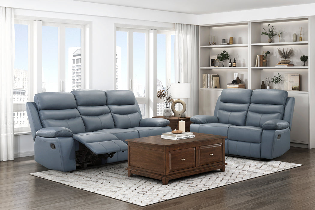 Hancock Manual Reclining Leather Living Room Collection