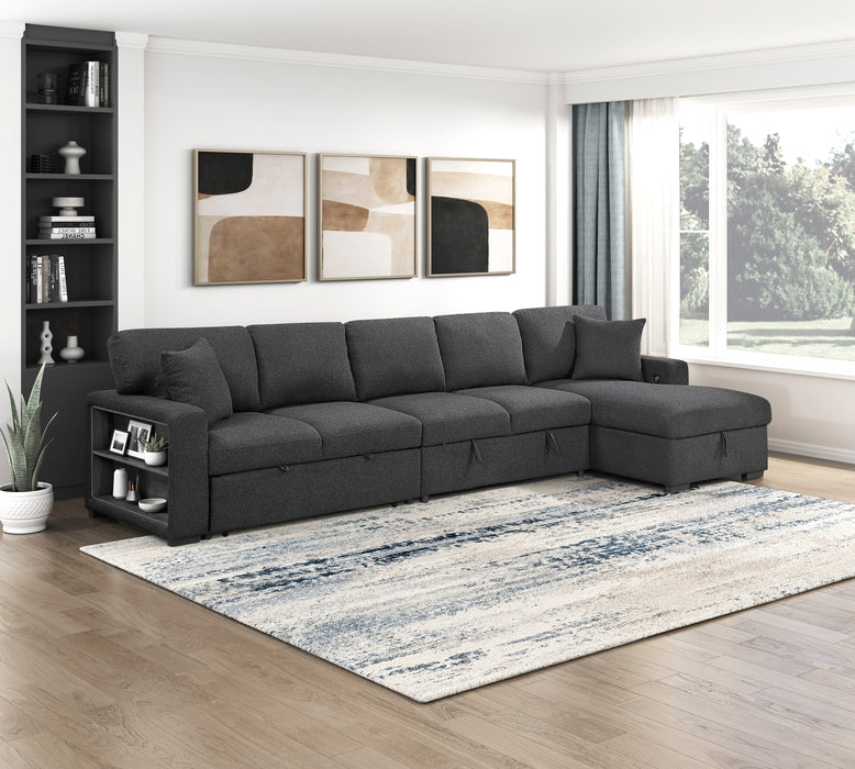 Pompano Black Sectional Collection