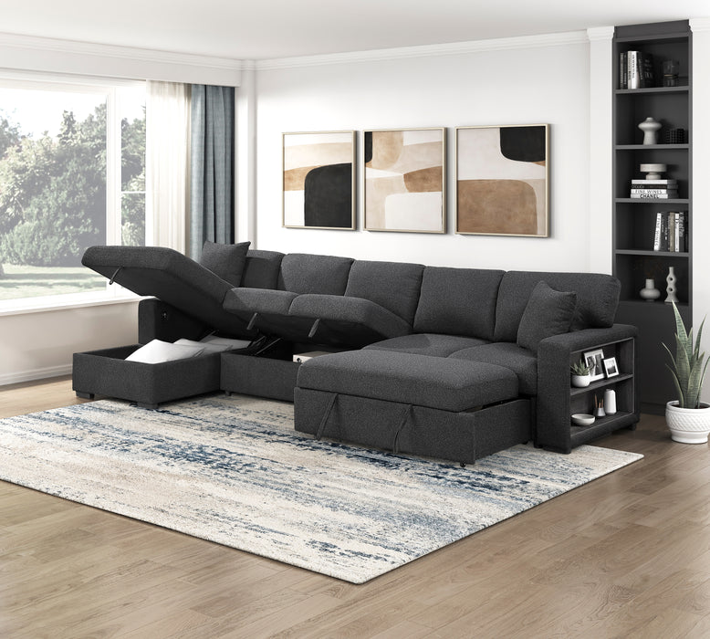 Pompano Black Sectional Collection