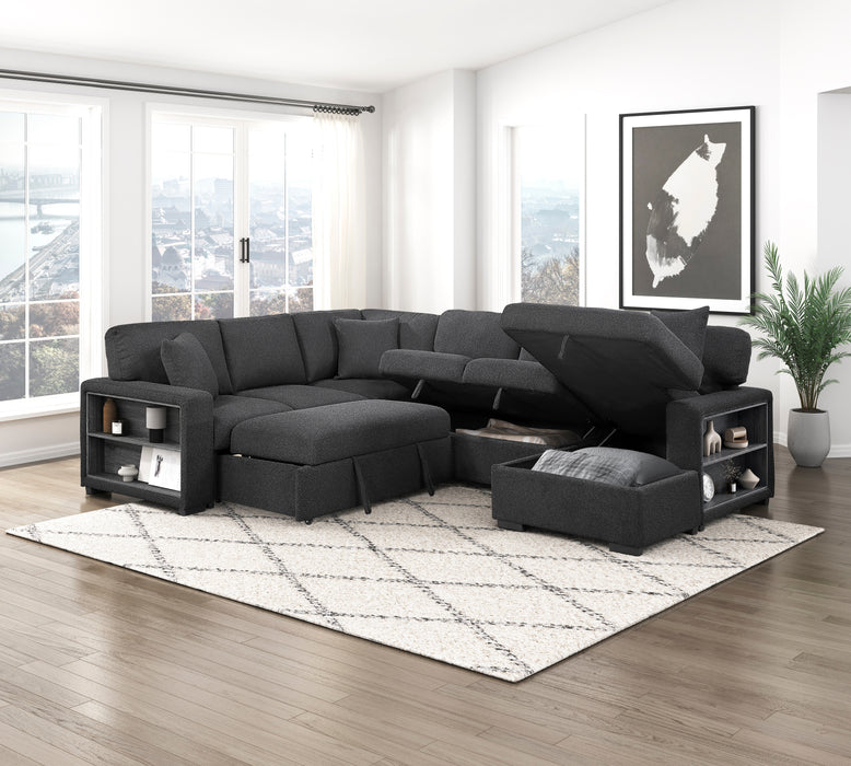 Pompano Black Sectional Collection