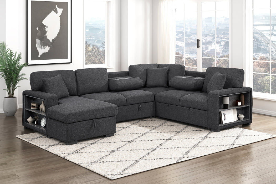Pompano Black Sectional Collection
