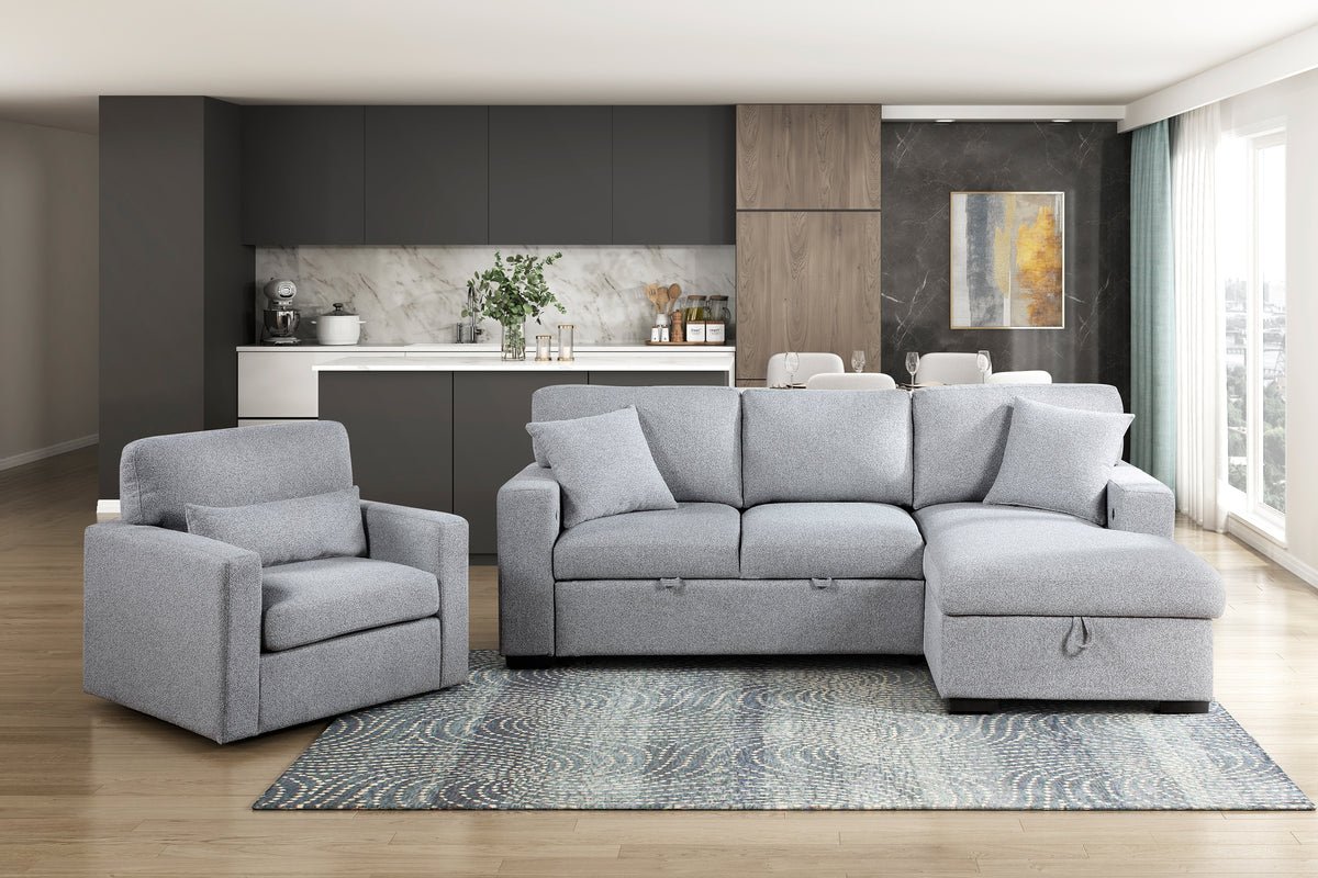 Pompano Grey Sectional Collection — Expo Furniture Gallery