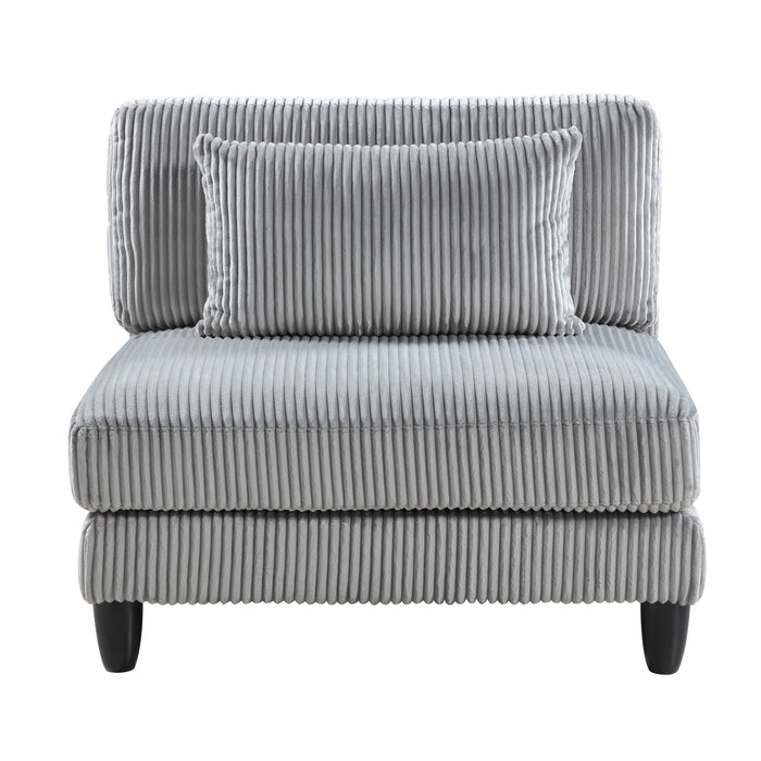 Robstown Grey Corduroy Modular Sectional Collection