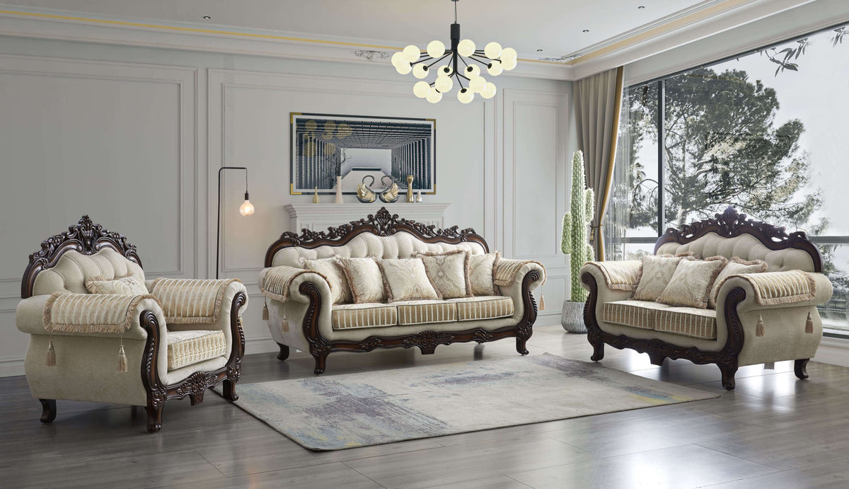 Alexandria Cream Living Room Collection — Expo Furniture Gallery