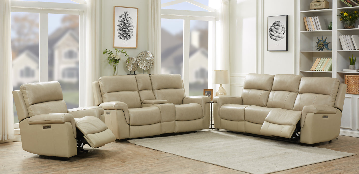 Daytona II Stone Power Reclining Leather Living Room Collection