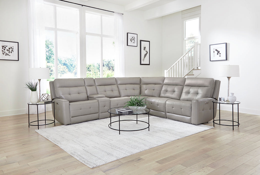Canterbury Zero-Gravity Power Reclining Leather Sectional Collection