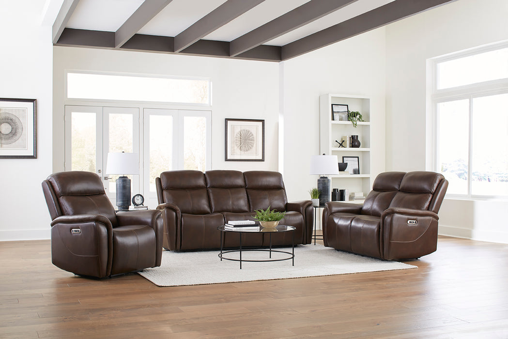 Cascade Power Reclining Leather Living Room Collection