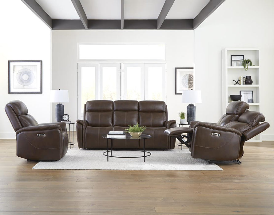 Cascade Power Reclining Leather Living Room Collection