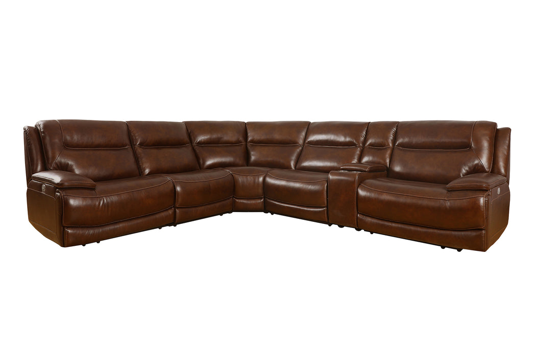 Colossus 6 Pc. Power Reclining Leather Sectional