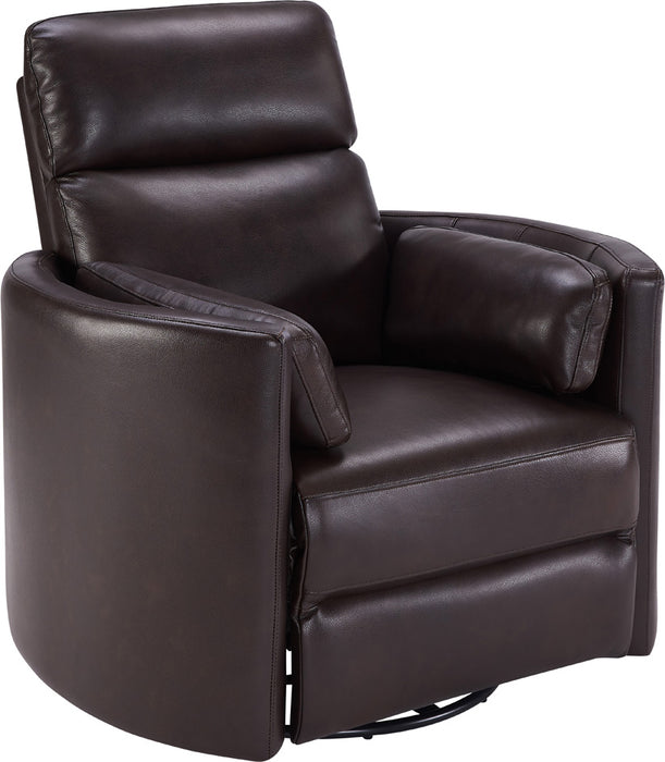 Radius Leather Power Swivel Glider Recliner