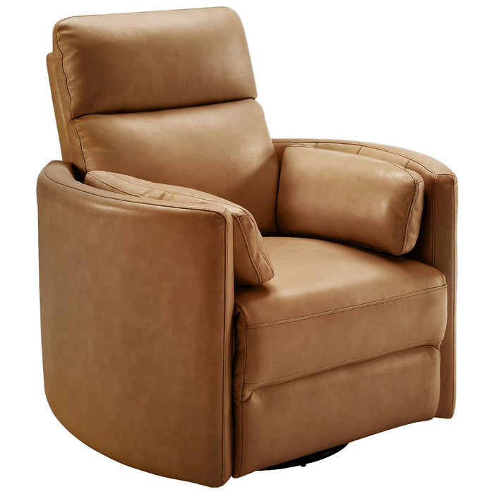 Radius Leather Power Swivel Glider Recliner