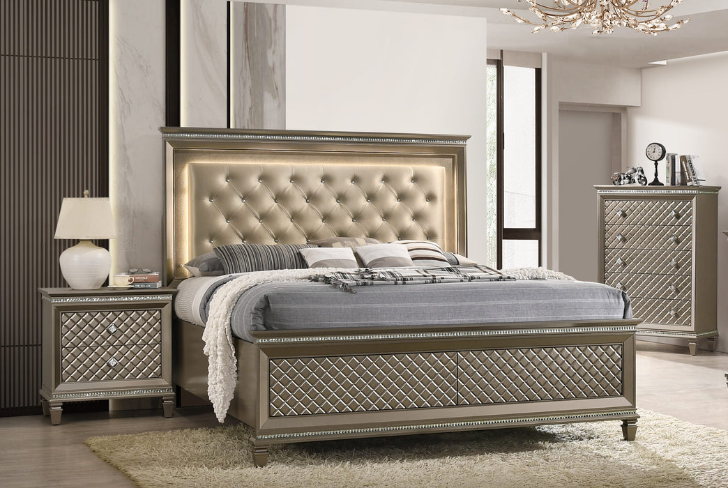 Carly Metallic Gold Bedroom Collection