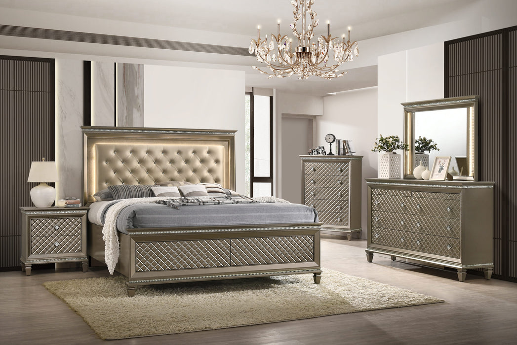 Carly Metallic Gold Bedroom Collection
