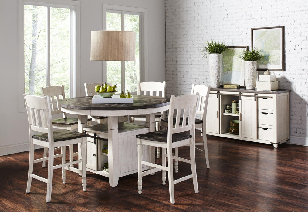 Madison County 7 Pc. Counter Height Round Dining Set