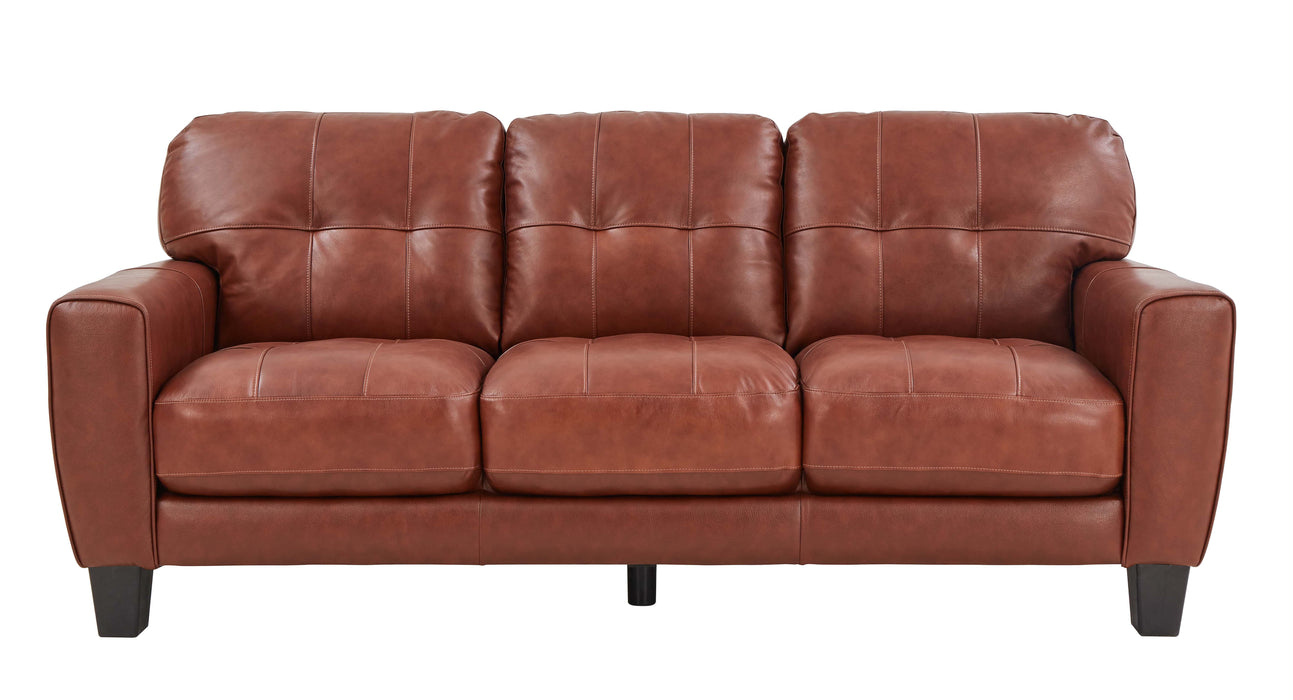 Roma Caramel Leather Living Room Collection