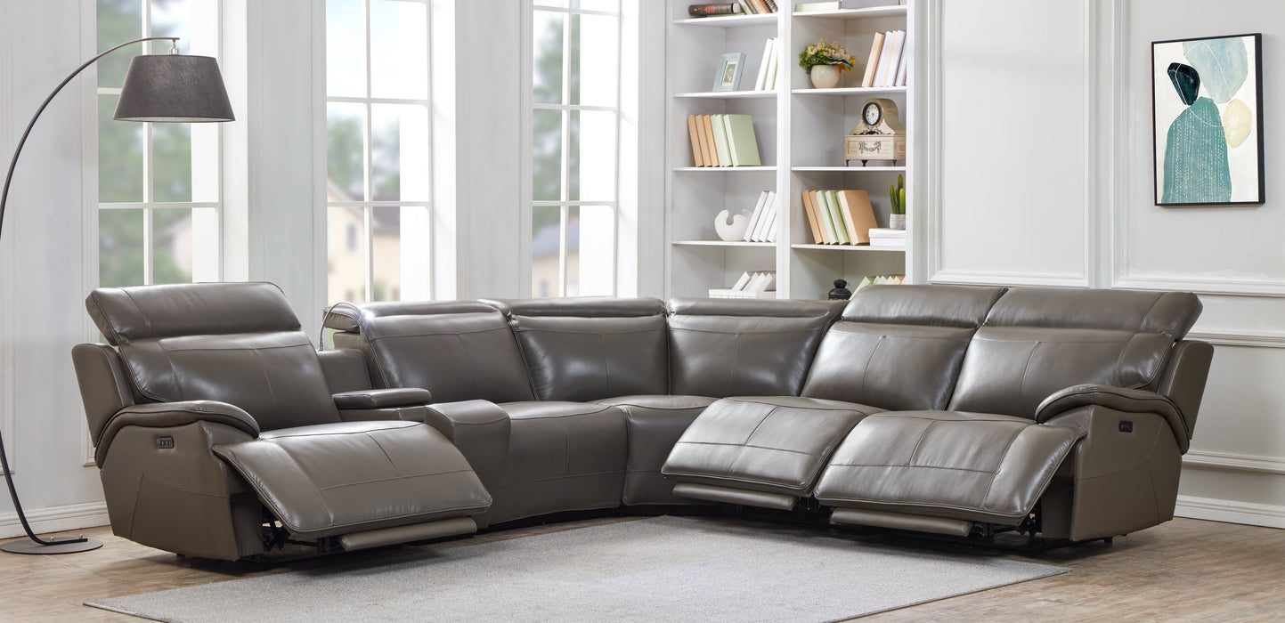 Miami Power Reclining Leather Sectional