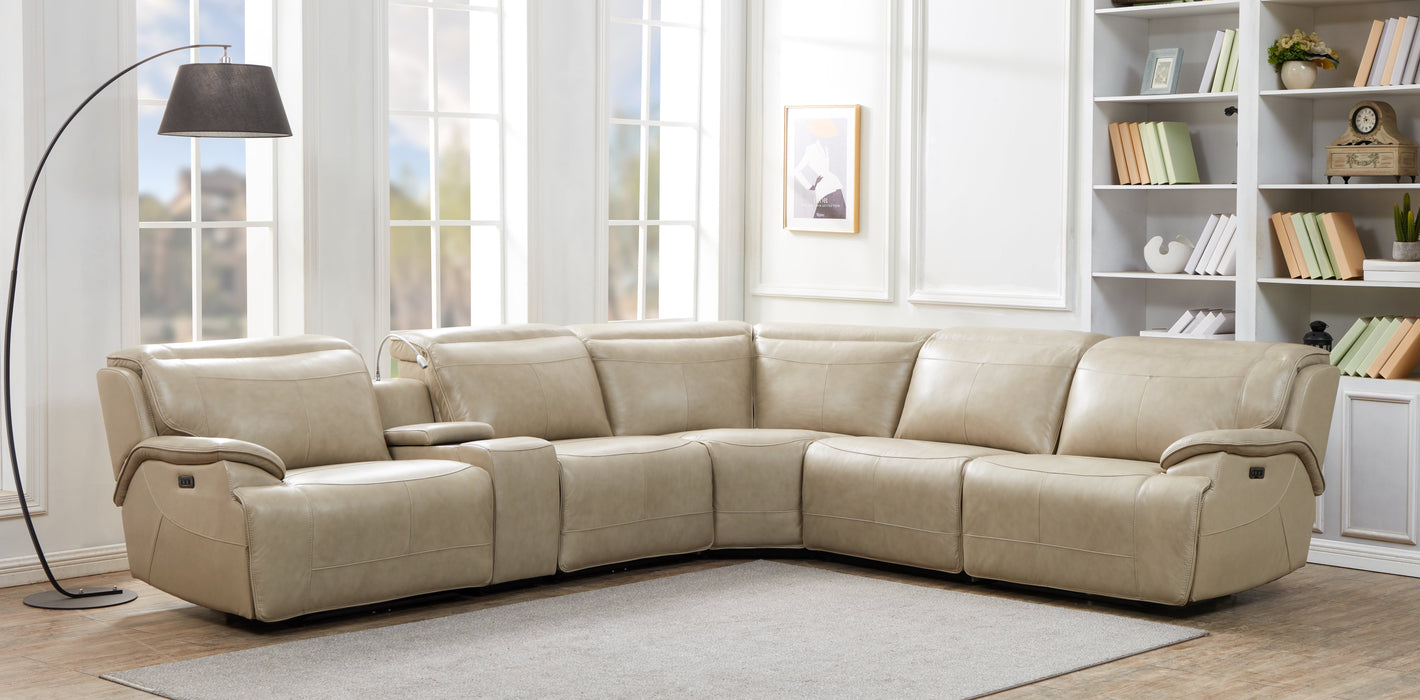 Miami Power Reclining Leather Sectional
